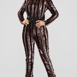 Modern disco sequin jumpsuit brand new